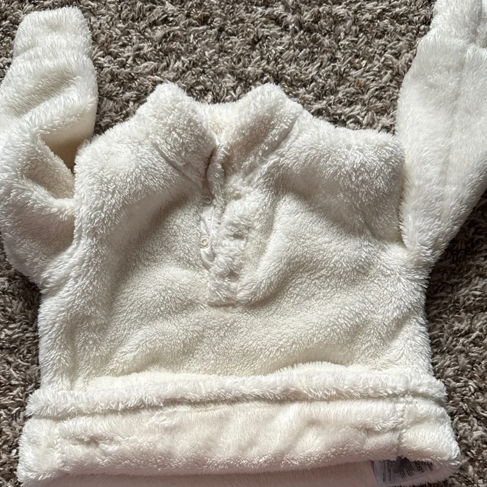 GAP Cream Sherpa Quarter -Snap Sweatshirt for Toddlers